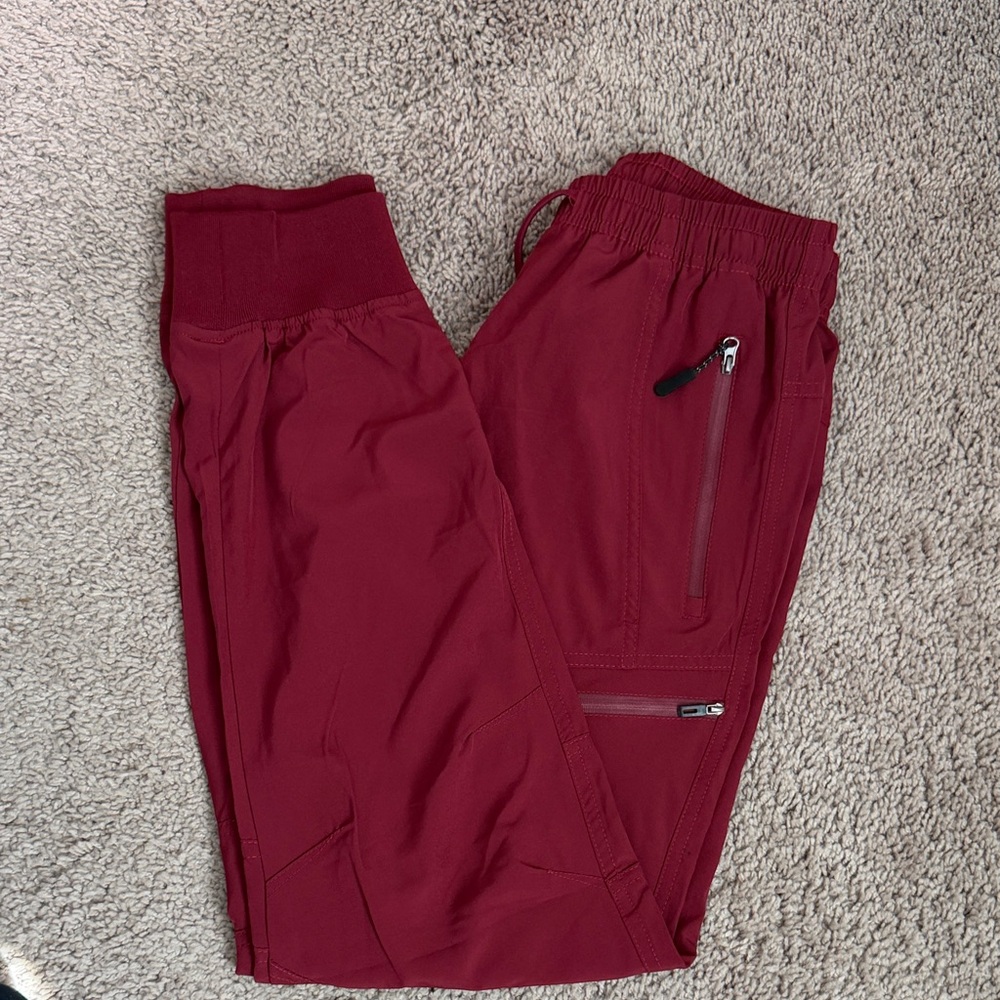Kids Burgundy Active Jogger Pants